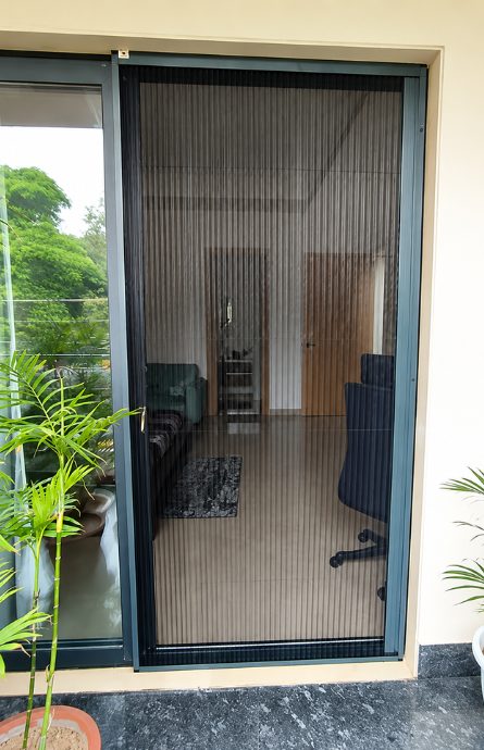 Door mosquito net sliding system